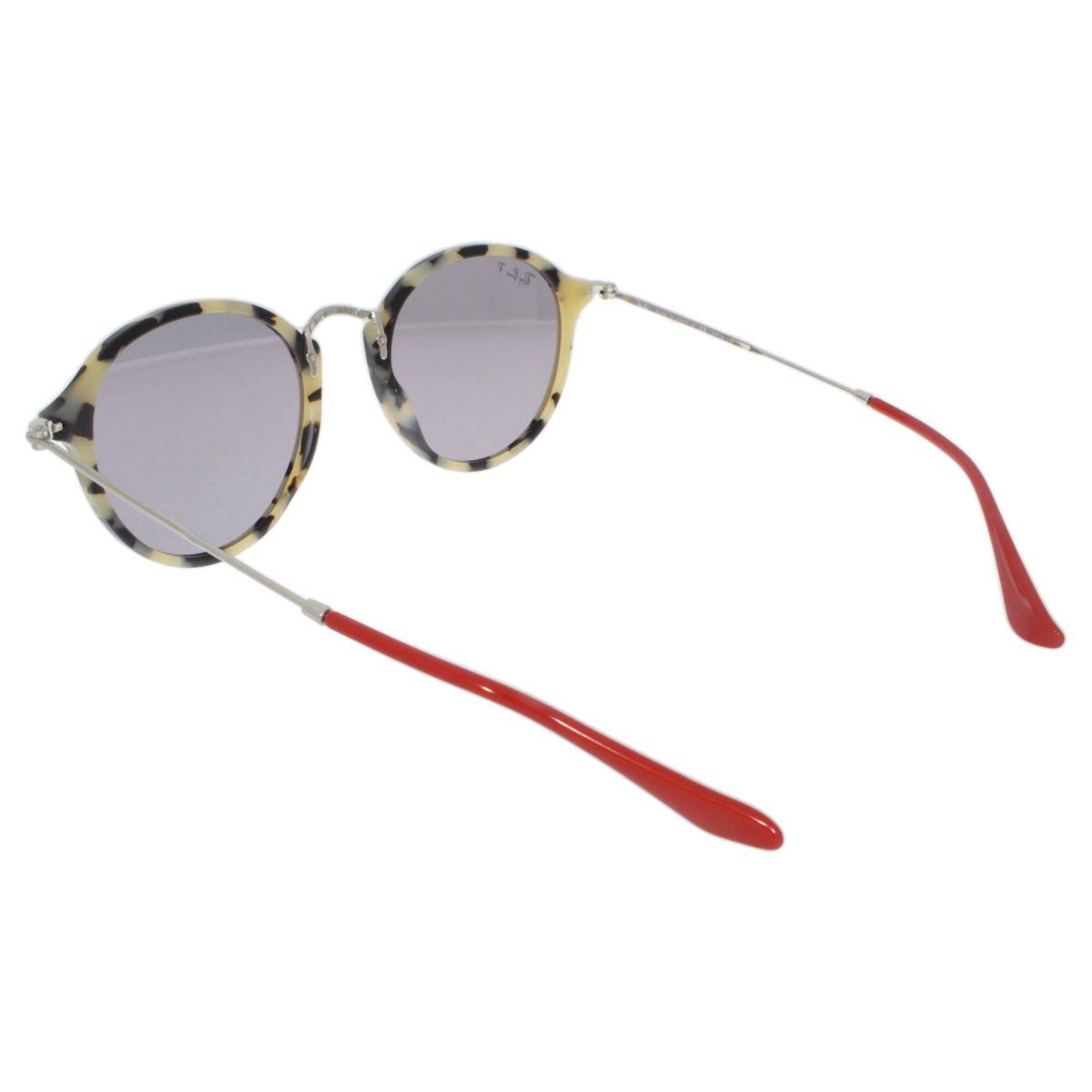 Beige Havana Grey Polar Round Sunglasses 52 mm O635
