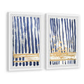 Blue Verticals Diptych, 18 inch x 24 inch N52559