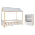 2-Piece Set with Twin Youth House Bed and Bookcase R689