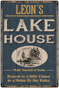 Lake House Blue Cabin Home Decor 12 x 18 Matte Finish Metal C104080