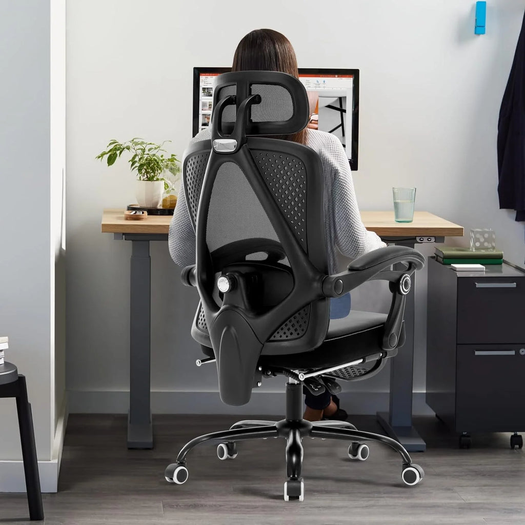 Black Ergonomic High Back Office Chair with Lumbar Support D283