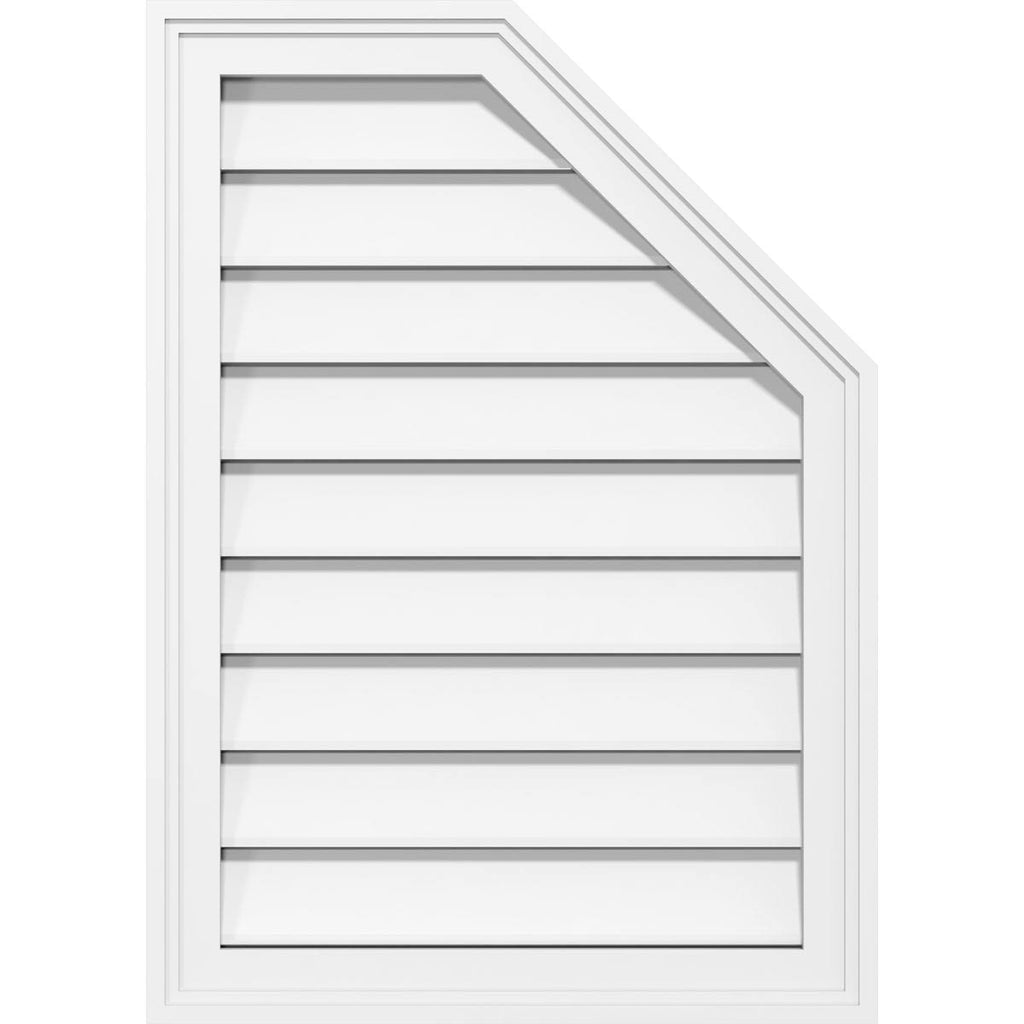 Half Octagon Top Right Surface Mount PVC Gable Vent U991737