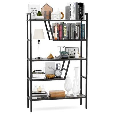 Black Steel Standard Bookcase T20659