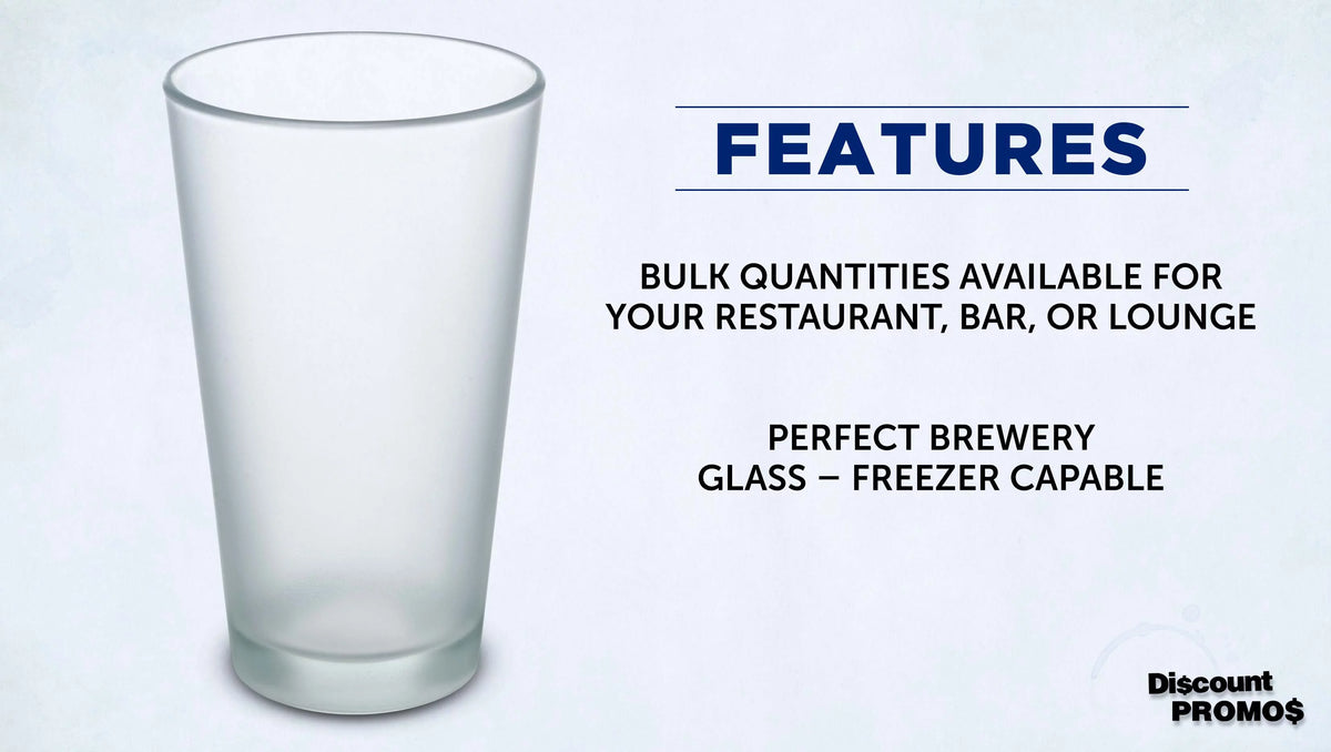 10 Frosted Pint Glasses Set 16 oz A485674