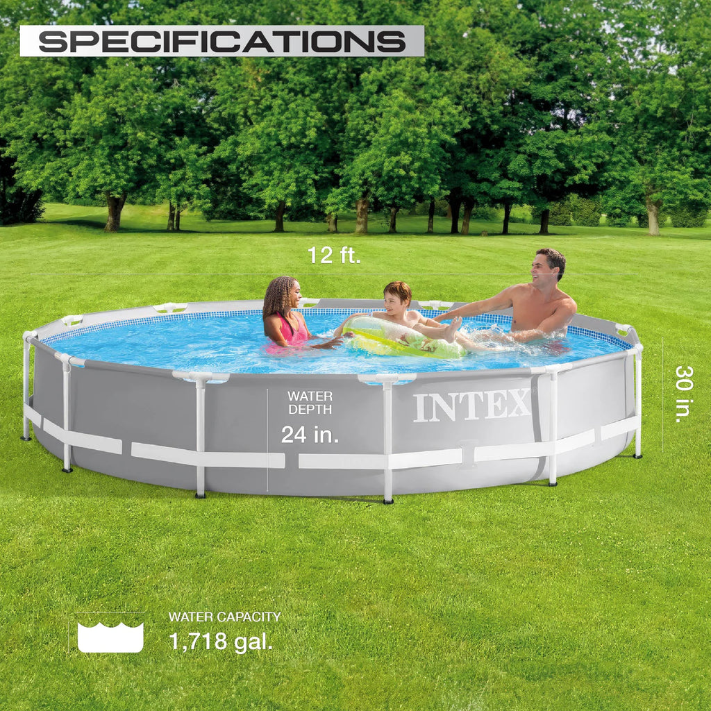 12 ft x 30 in Round Above Ground Swimming Pool R795885