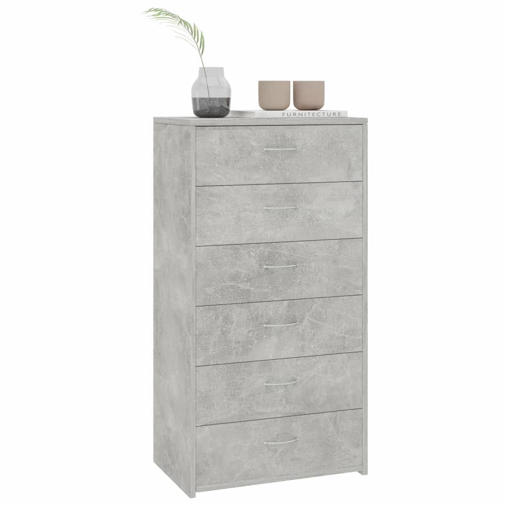 White 6 Drawer Sideboard Chipboard H75688