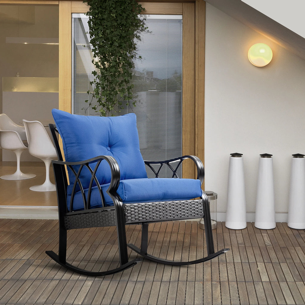 Rattan Rock Chair with Aluminum Frame F14835