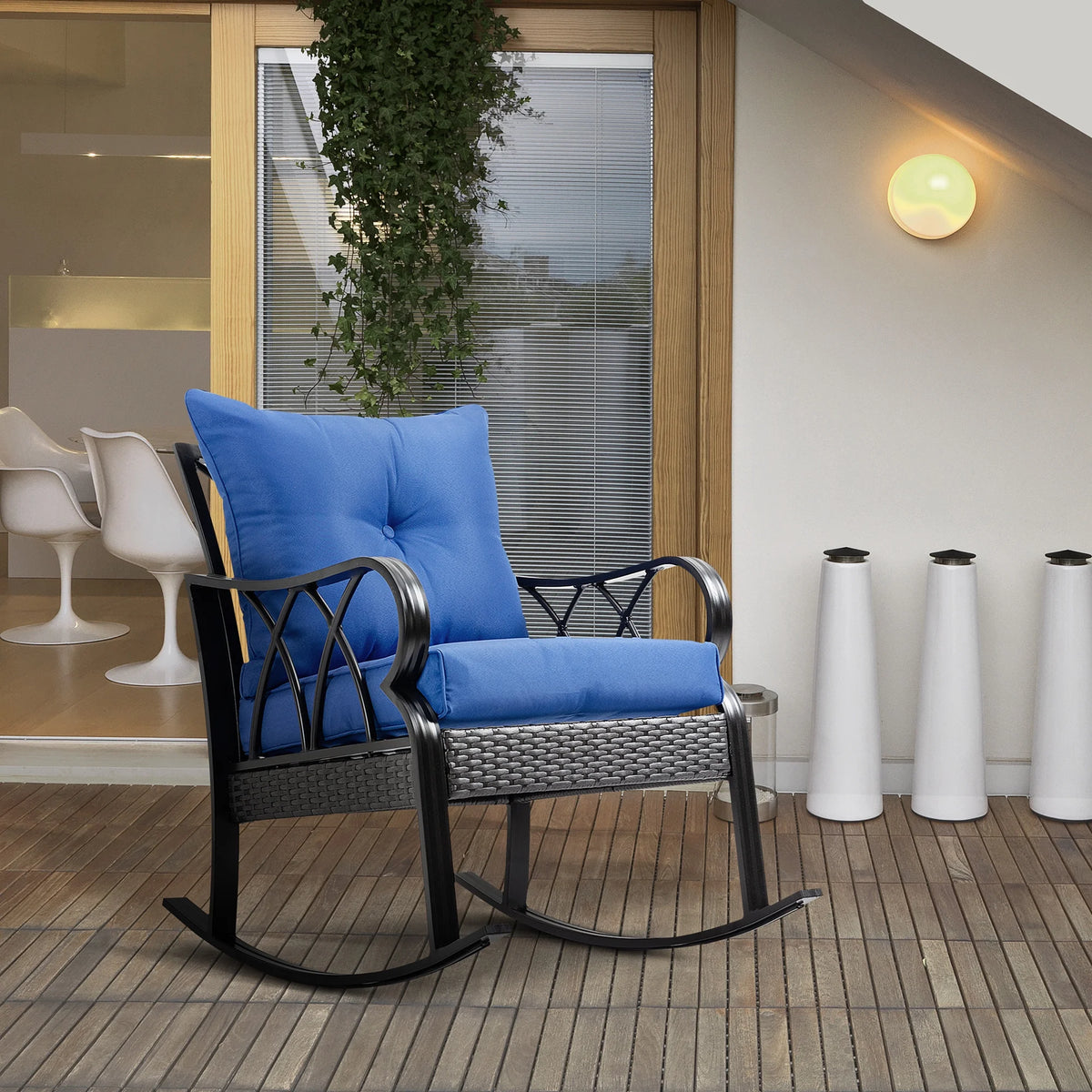 Rattan Rock Chair with Aluminum Frame F14835