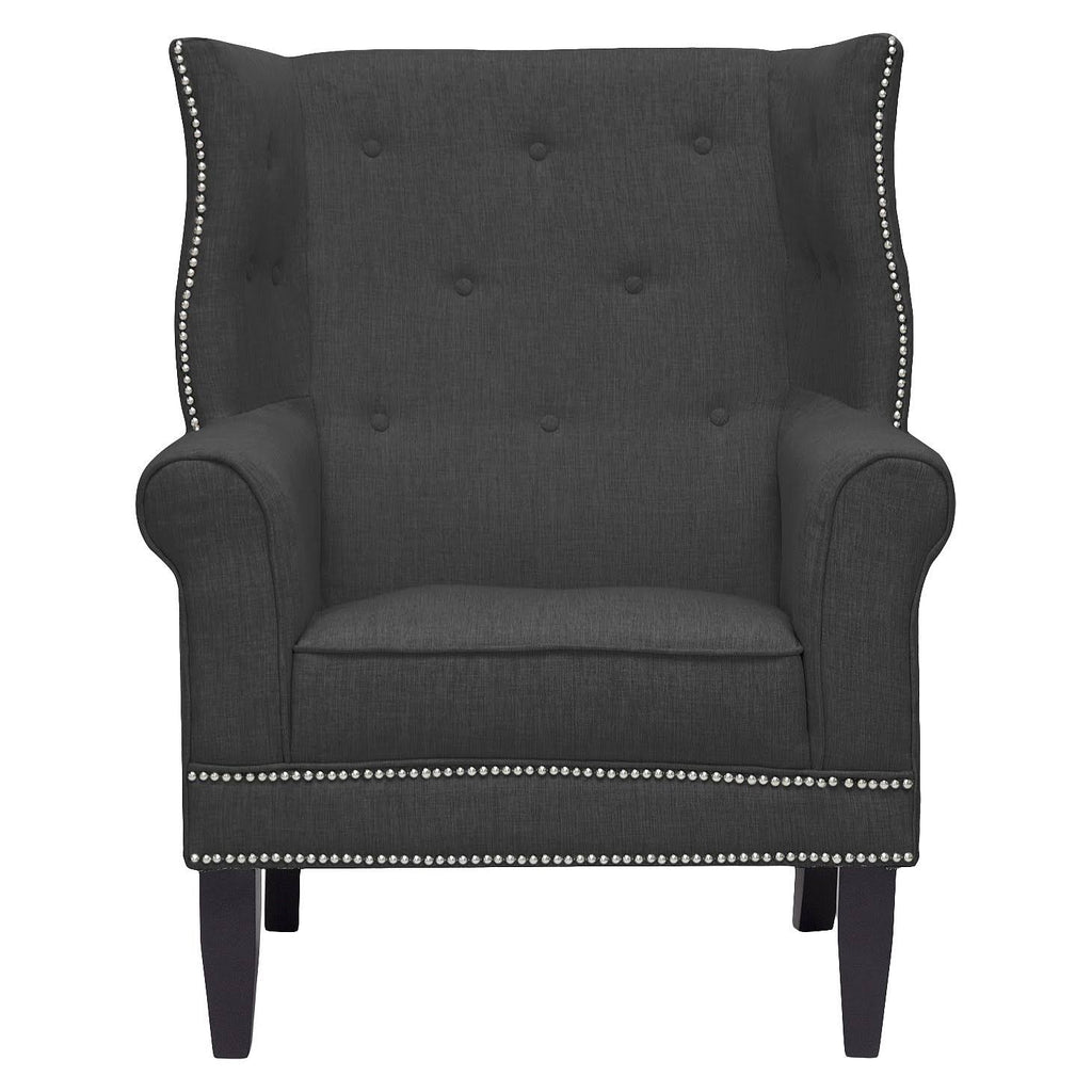 Gray Linen Arm Chair N186893