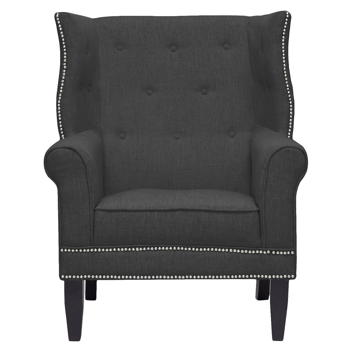 Gray Linen Arm Chair N186893