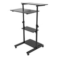 Black Adjustable Mobile Standing Desk C6315
