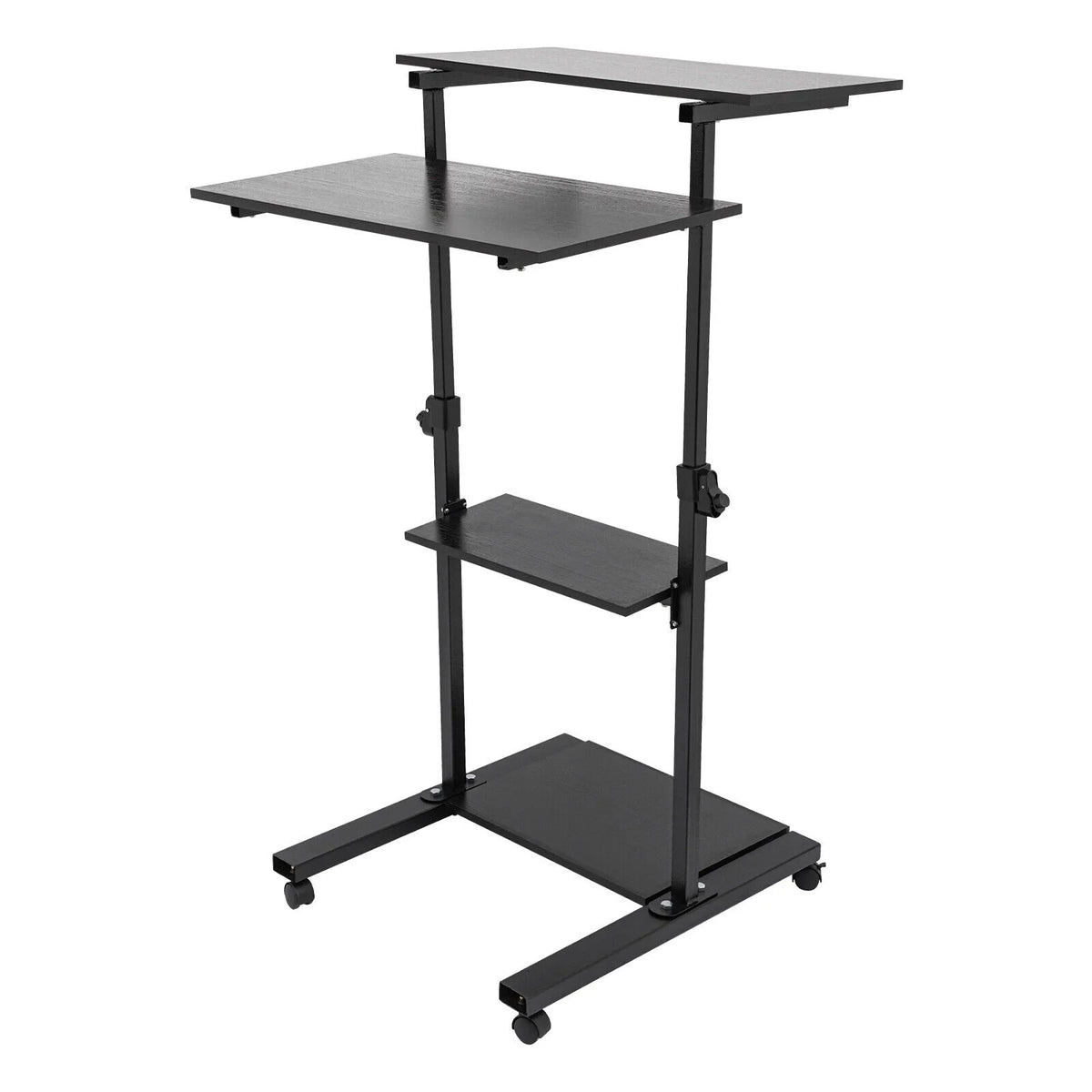 Black Adjustable Mobile Standing Desk C6315