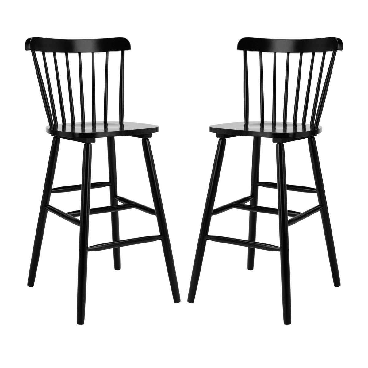 Black Bar Stool Set of 2 B90329