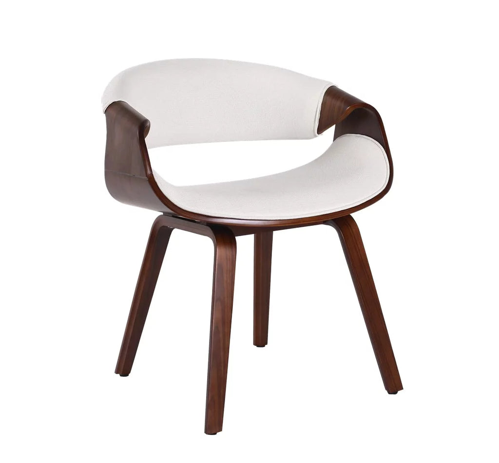 White PU Leather Bentwood Dining Chairs N349627