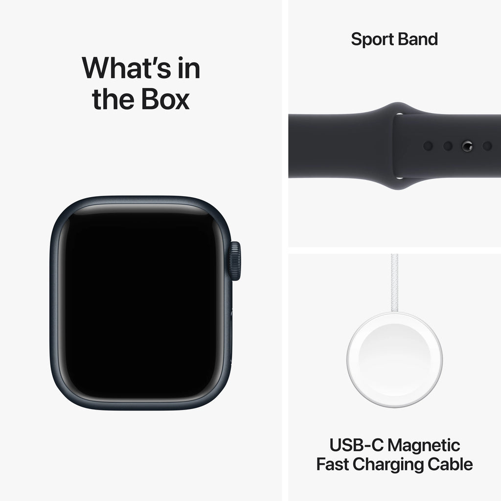 Apple Watch Series 9 GPS + Cellular 41mm Midnight Aluminum Case with Midnight Sport Band - M/L G374131