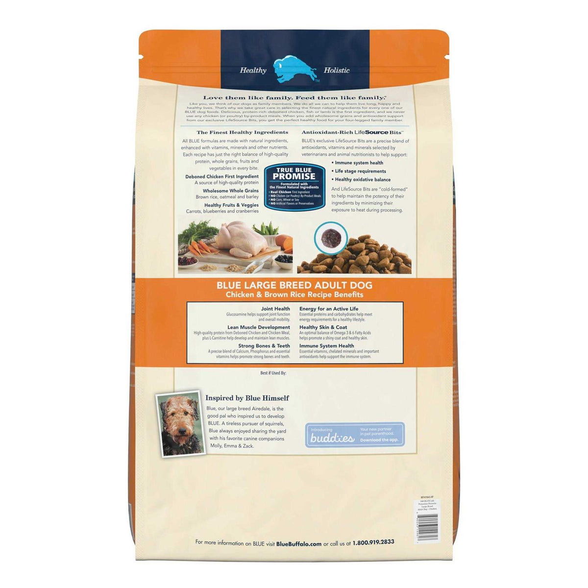 Natural Chicken and Brown Rice Dry Dog Food O651