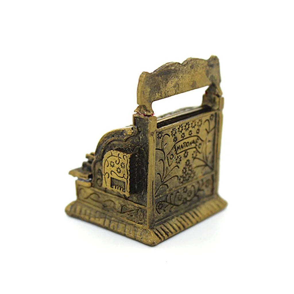 1:12 Scale Vintage Metal Cash Register Model Toy H47941