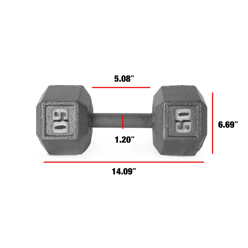 15lb Cast Iron Hex Dumbbell K307503