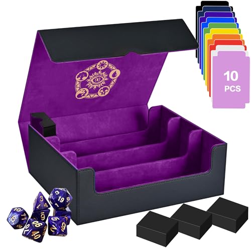 Red Trading Card Storage Box with 10 Dividers L75839