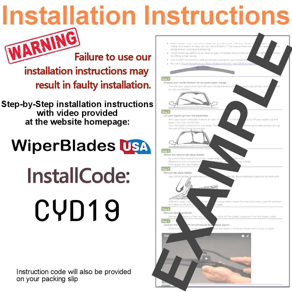 Beam Blade Wipers Set of 3 with Rear Wiper B770871