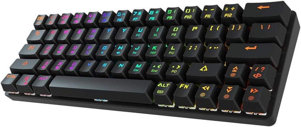 60% Wired Wireless RGB Bluetooth Mechanical Keyboard, Red Switches, Pack of 2 Z165424