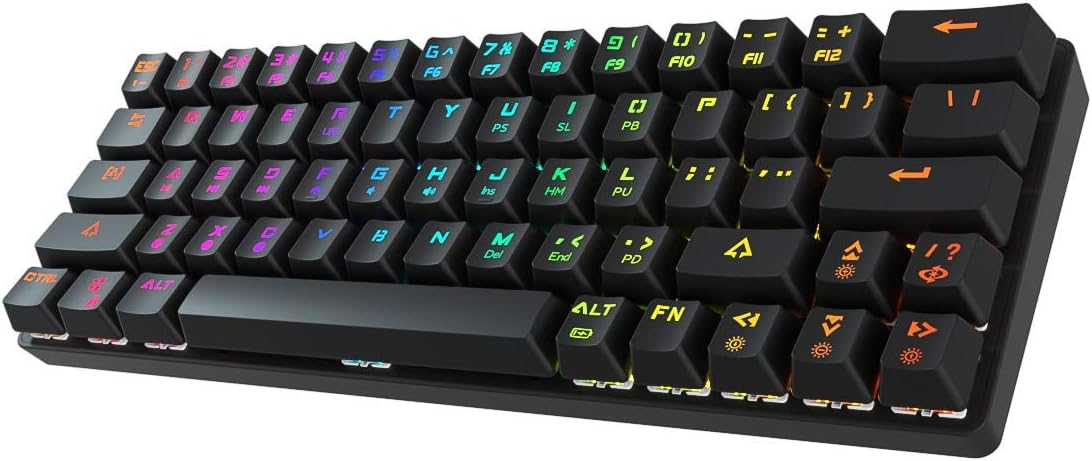 60% Wired Wireless RGB Bluetooth Mechanical Keyboard, Red Switches, Pack of 2 Z165424