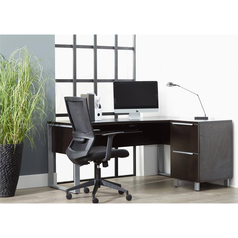 Crescent Desk 63x24/32 Inches in Espresso Q369033