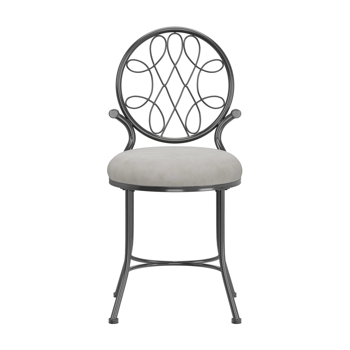 Chrome Metal Vanity Stool C683