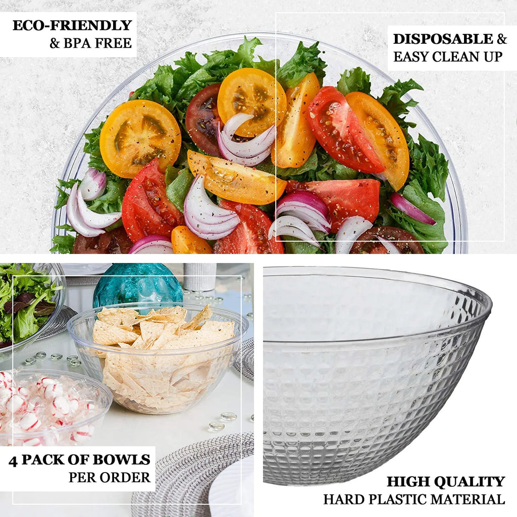 Clear 2qt Disposable Plastic Punch Bowl U574019