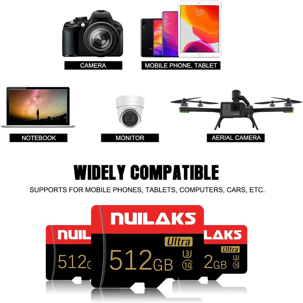 512GB microSDXC UHS-I U3 4K UHD Micro SD Card with Adapter A576