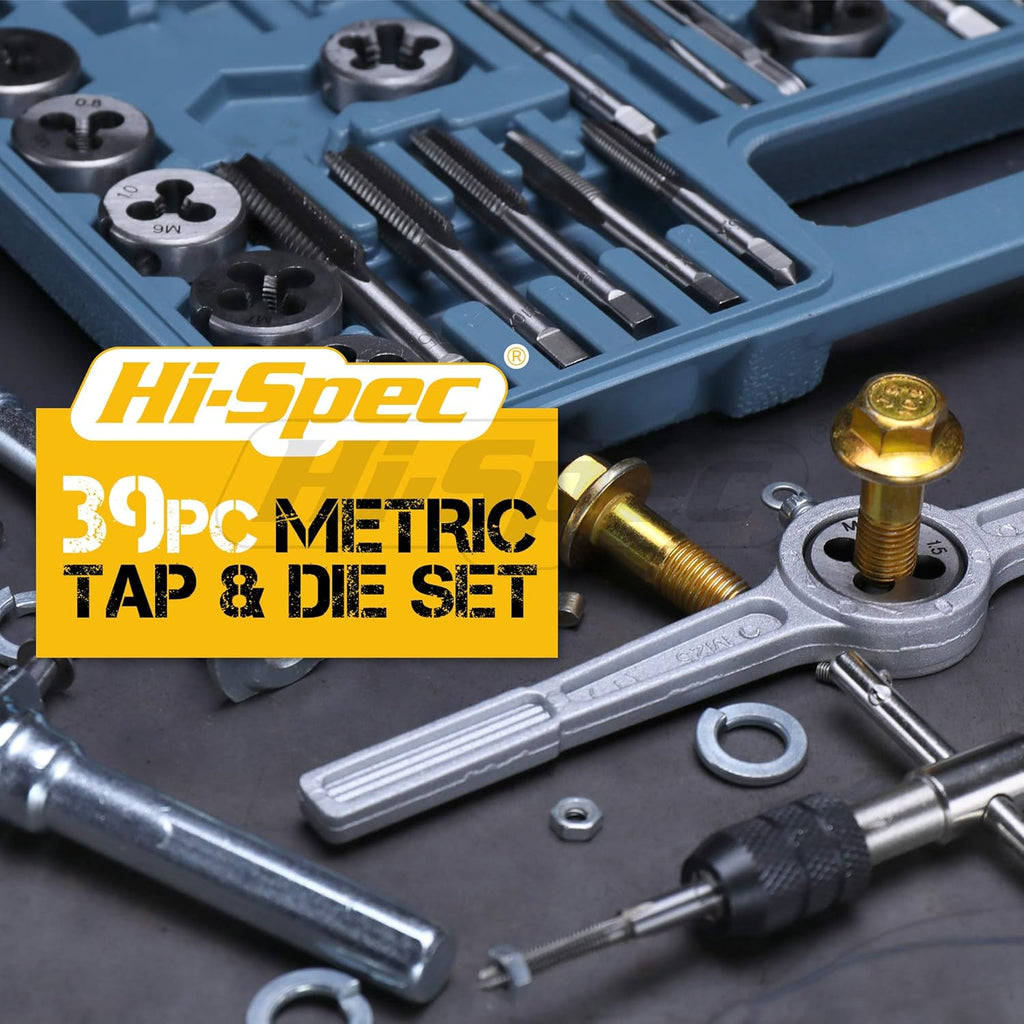 39 Piece Metric Tap & Die Set with Screw Pitch Gauge in Tray Case T750279