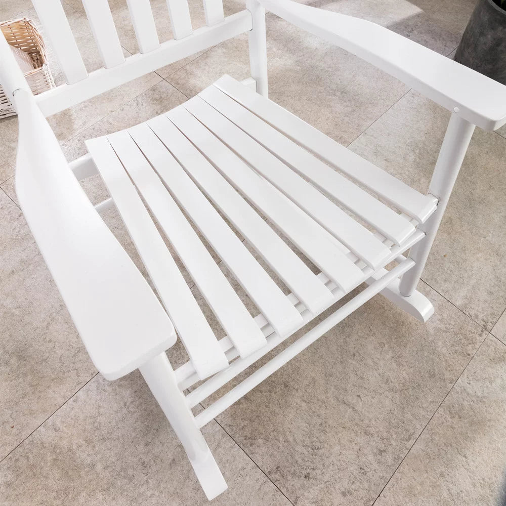 White Wood Rocking Chair J203416