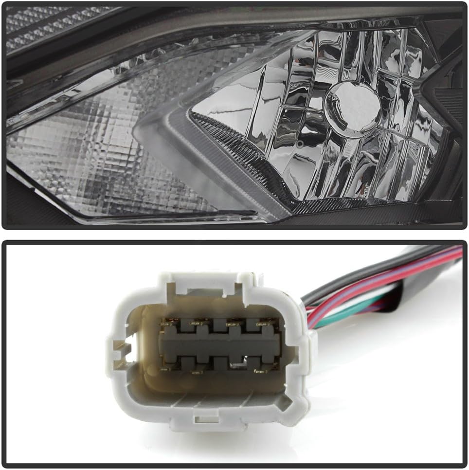 Black Bezel Halogen Headlamps for 2016-2018 Nissan Altima Headlights Driver Passenger Side W957234