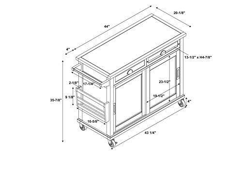 White Kitchen Cart C480129