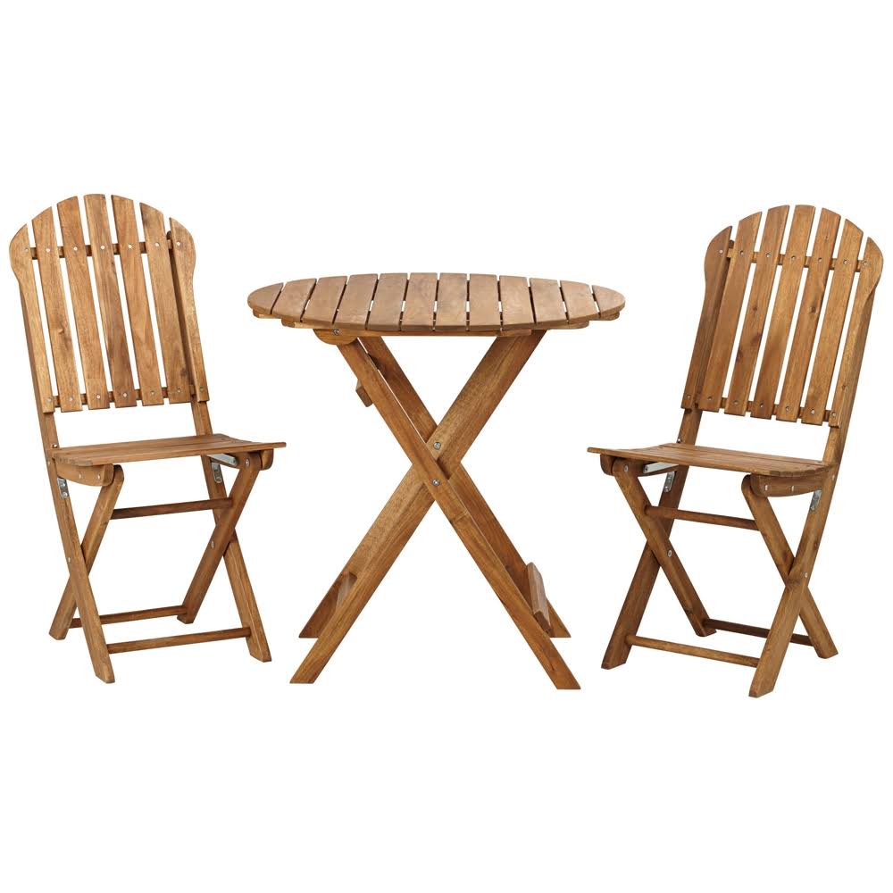 Set of 3 Acacia Wood Table and Chairs G20193