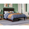 Full Solid Wood Bed with 2 Drawers and USB Charger in Espresso W65545