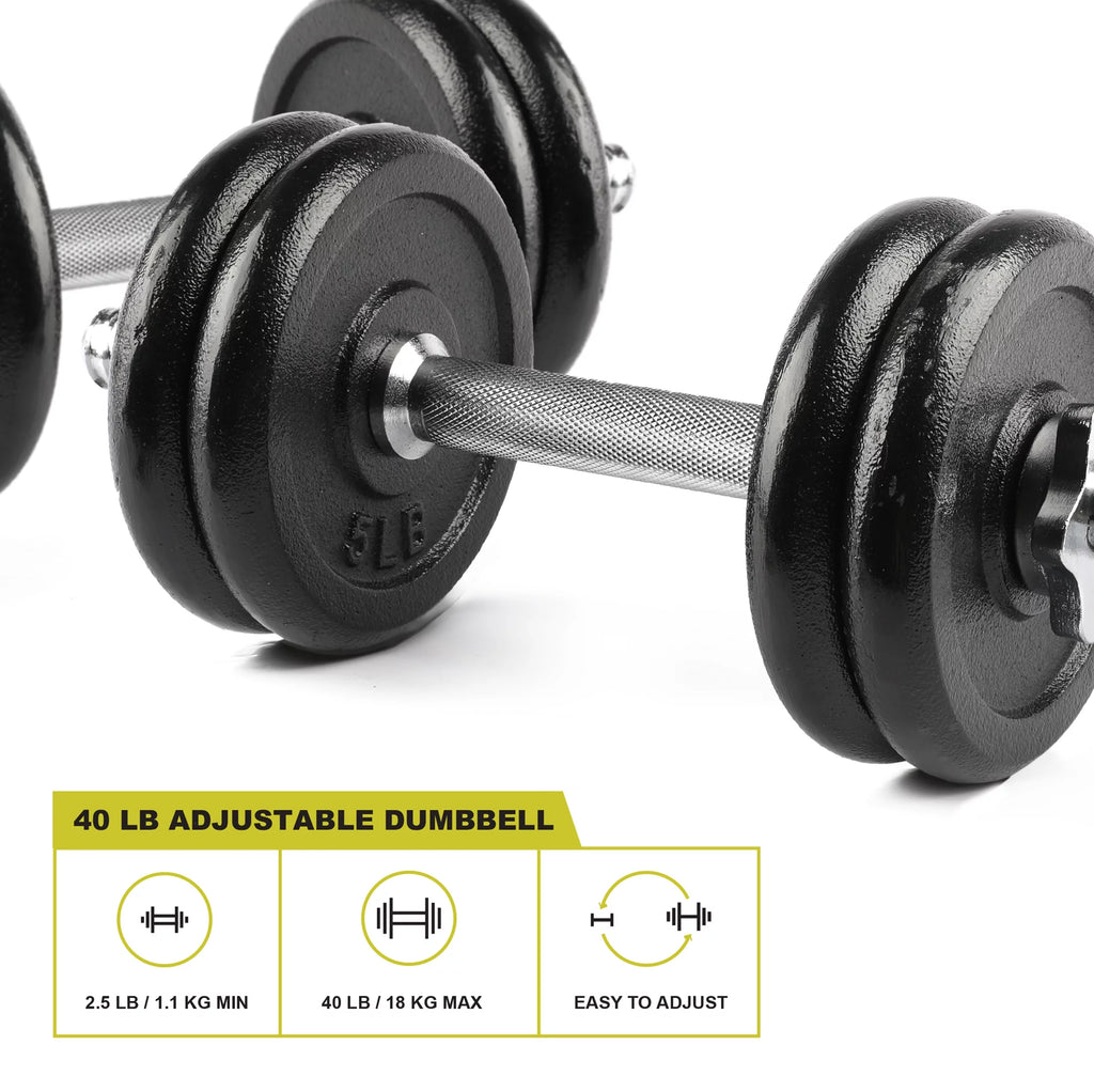 40lb Adjustable Dumbbell Set W449286