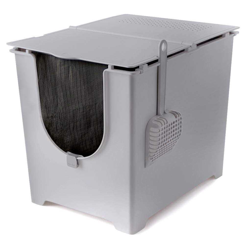Flip Litter Box with Scoop and Reusable Liner V918