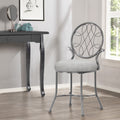 Chrome Metal Vanity Stool C683
