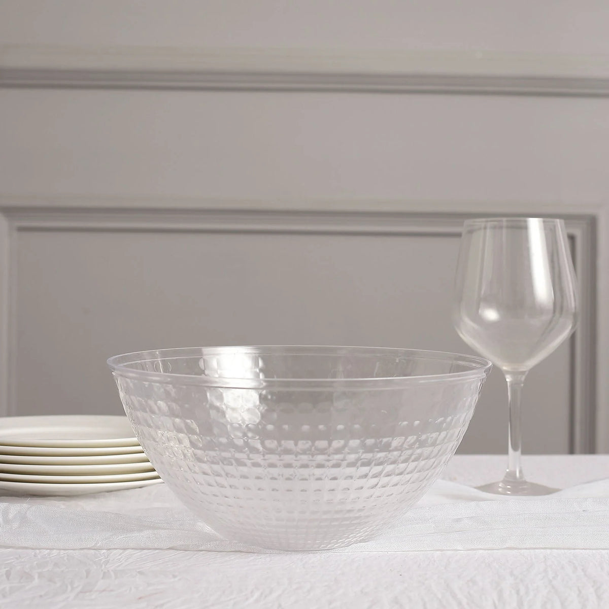 Clear 2qt Disposable Plastic Punch Bowl U574019