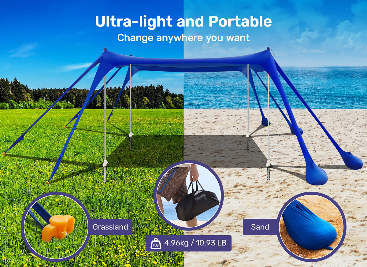 10x10ft Beach Canopy Sun Shelter X333