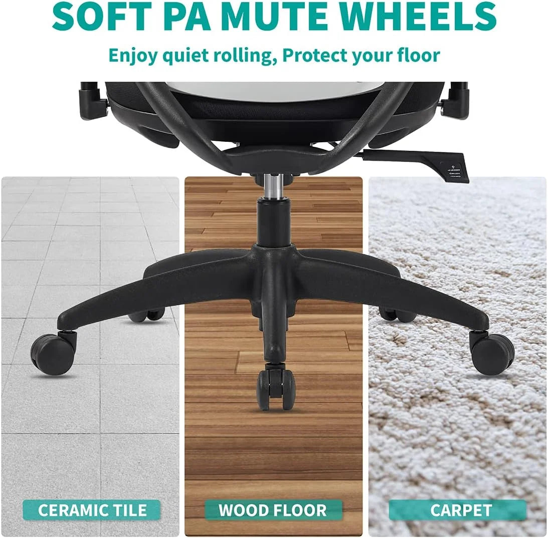 Gray Ergonomic Office Chair with 2D Armrest X539663
