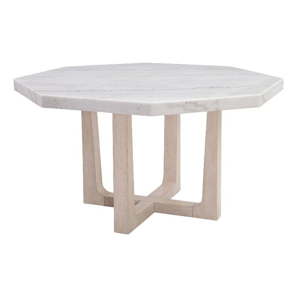 White Marble Top Wood Dining Table B704