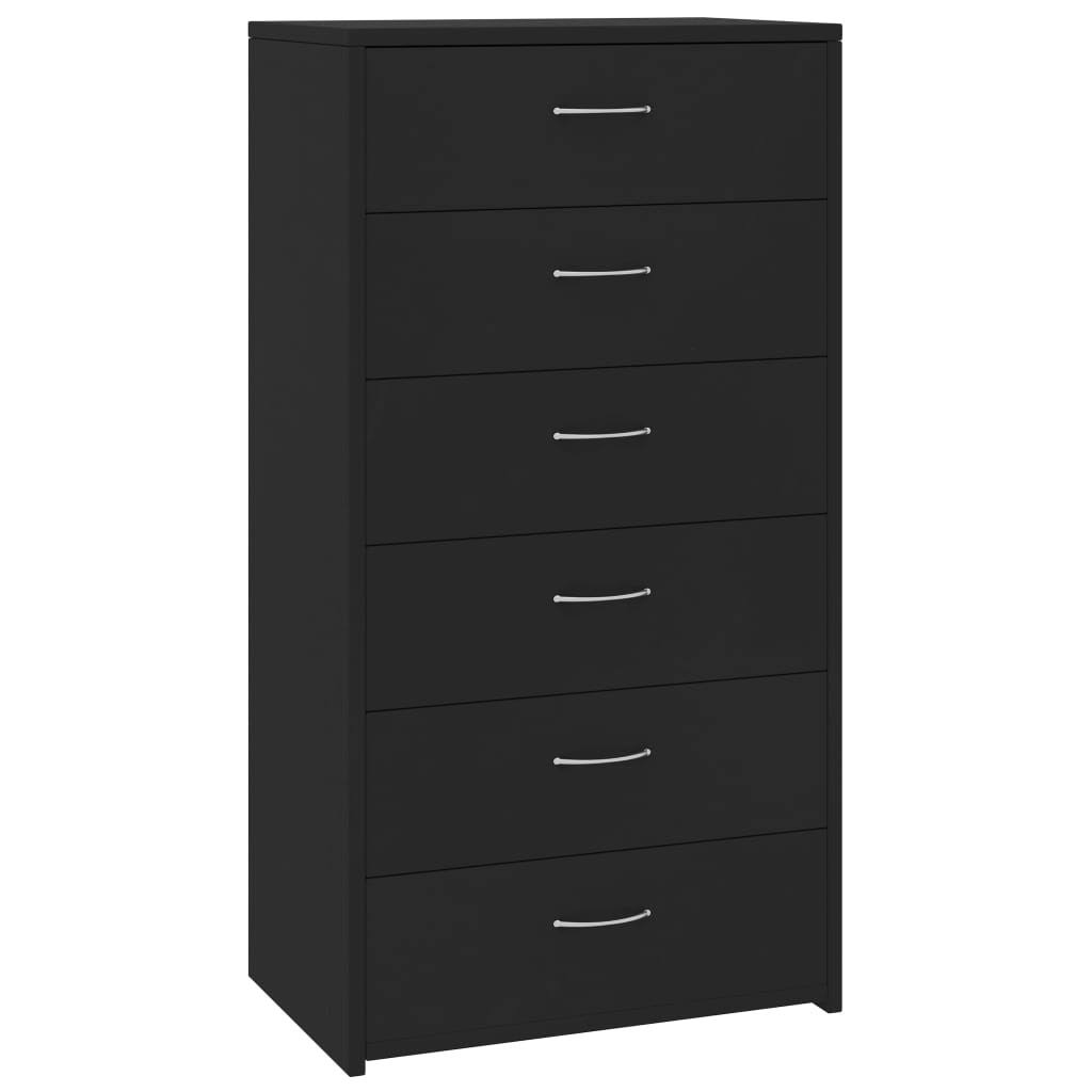 White 6 Drawer Sideboard Chipboard H75688