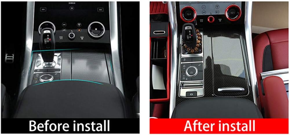 Carbon Fiber Style ABS Plastic Center Console Panel Cover Trim U8918