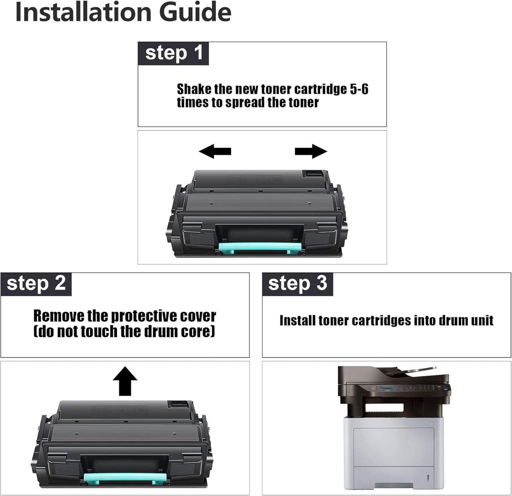 3 Pack Black Compatible Toner Cartridge O89437