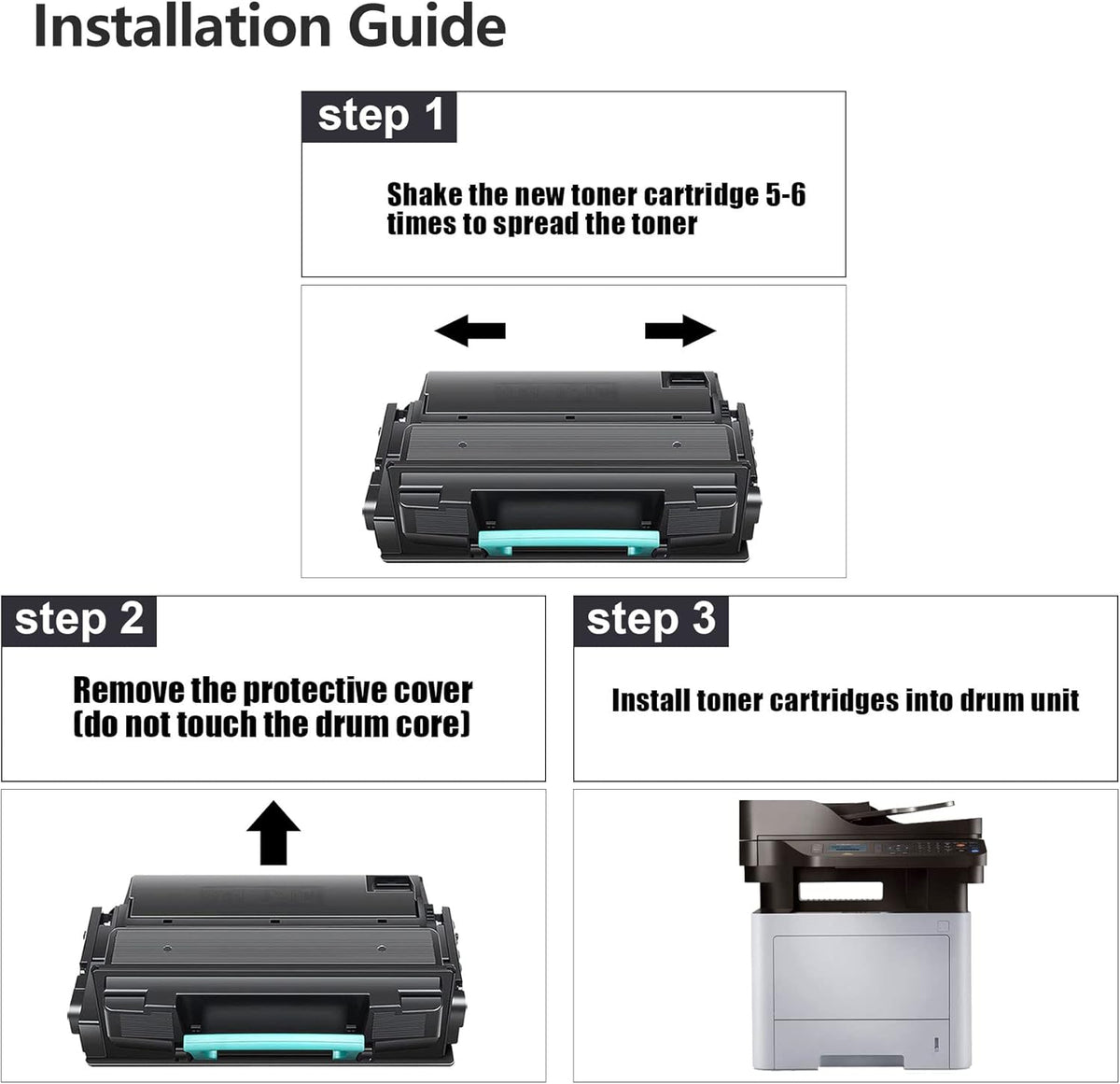 3 Pack Black Compatible Toner Cartridge O89437