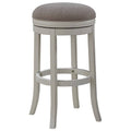 Distressed Antique White Backless Bar Stool E482591