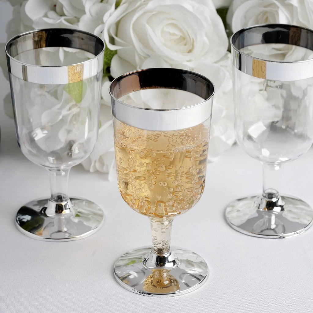 55 Pcs 6oz Disposable Plastic Wine Glass Y772