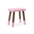 Set of 2 Wood Veneer Kids Chairs Walnut/Pink P6499